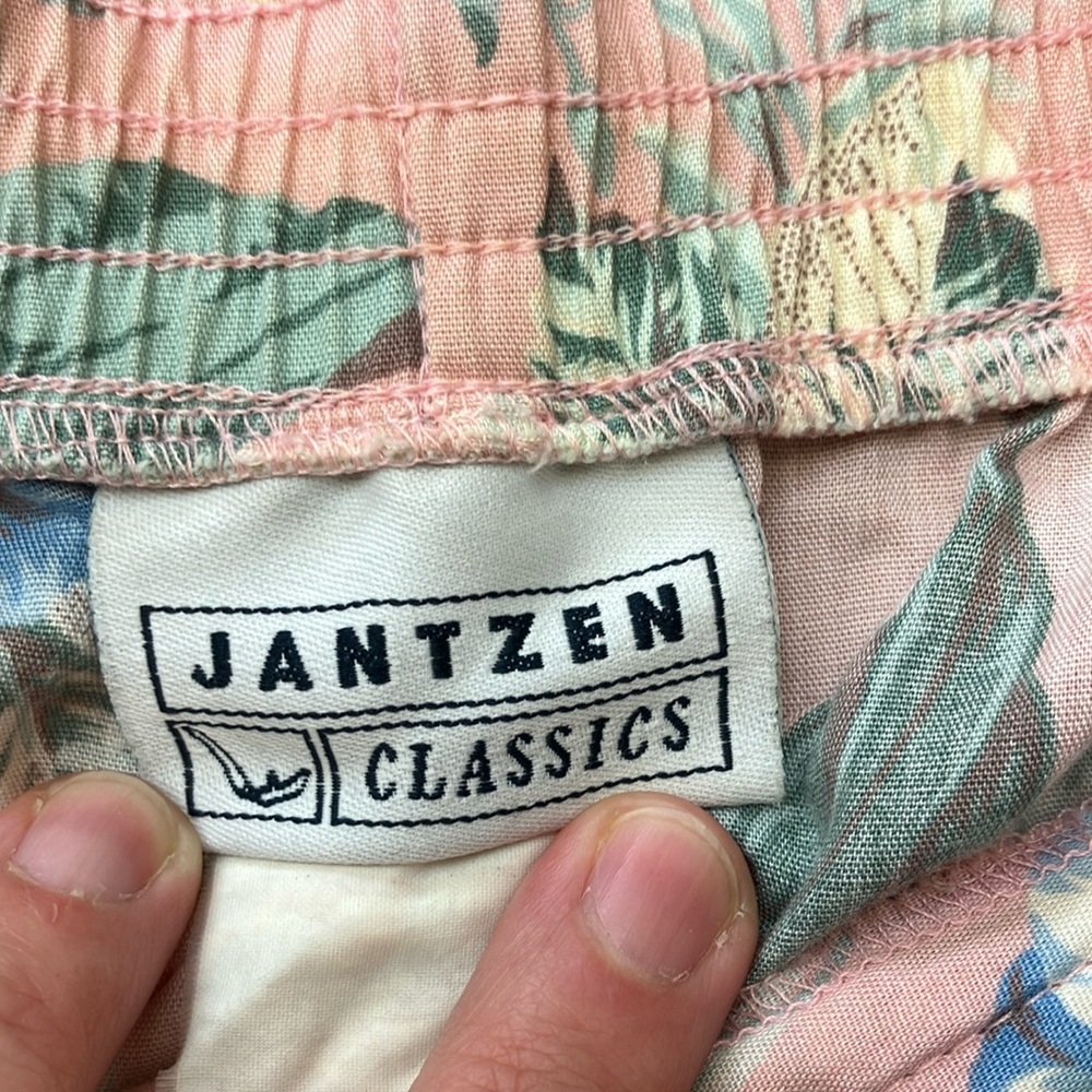 Vintage Jantzen Pink Floral Button-Front Skater Skirt 1X - Picture 2 of 6